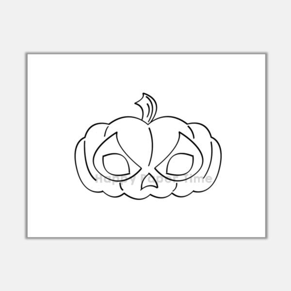 Pumpkin Paper Mask Printable Halloween Coloring Costume Craft Activity ...
