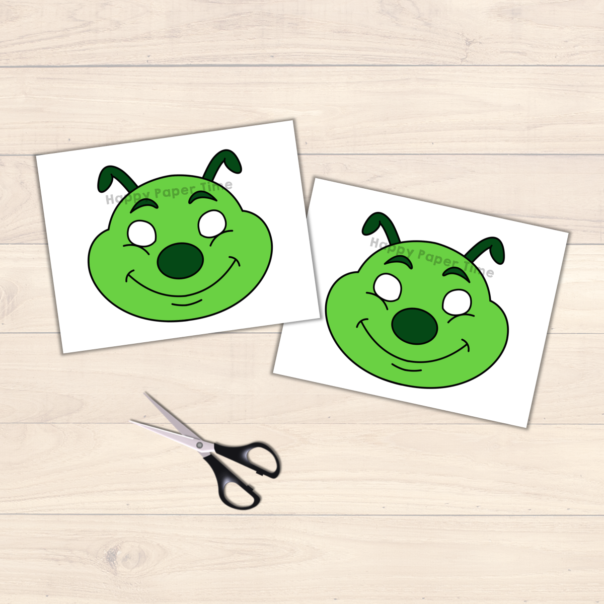 Caterpillar Paper Mask Printable Bug Insect Animal Craft Activity