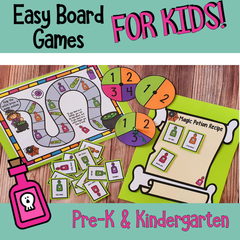 Easy Board Games for Kids in PreK and Kindergarten Made By Teachers
