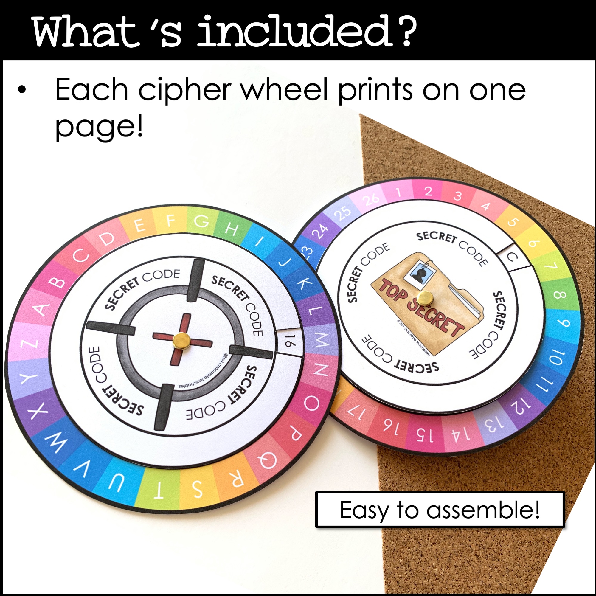 Secret Decoder - Alphabet Number Cipher Wheel Code Maker | Secret Codes ...
