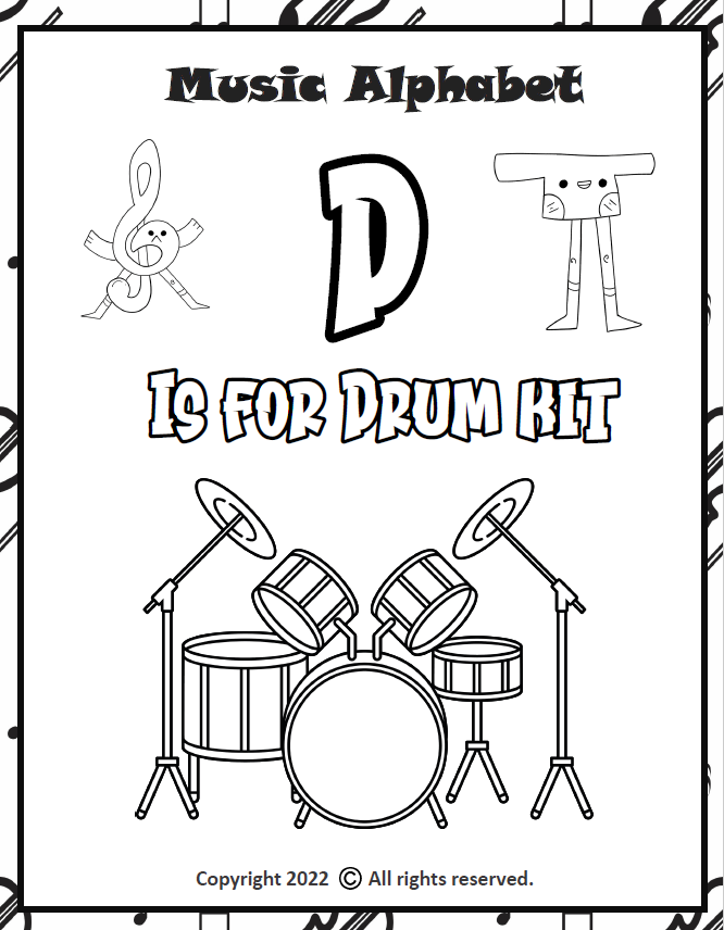 musical instrument / Music Alphabet Coloring sheets | Made By Teachers