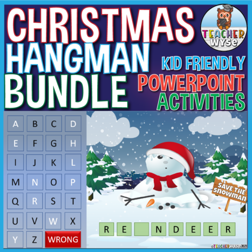 Christmas Hangman BUNDLE | Digital Kid Friendly Games | PowerPoint ...