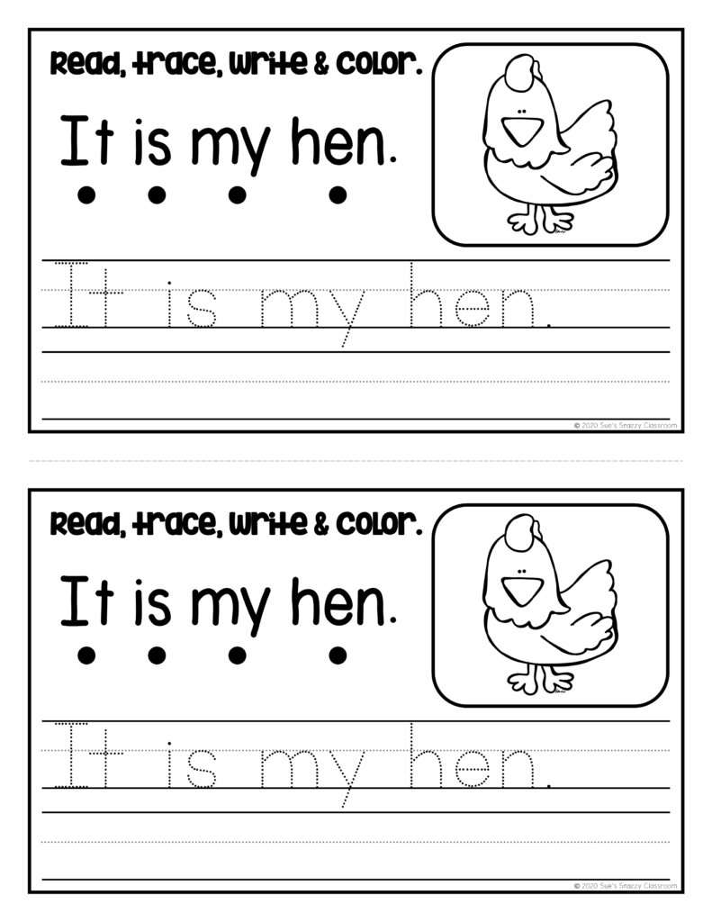 Short Vowel CVC Word Fluency - Reading and Writing Sentences Practice ...