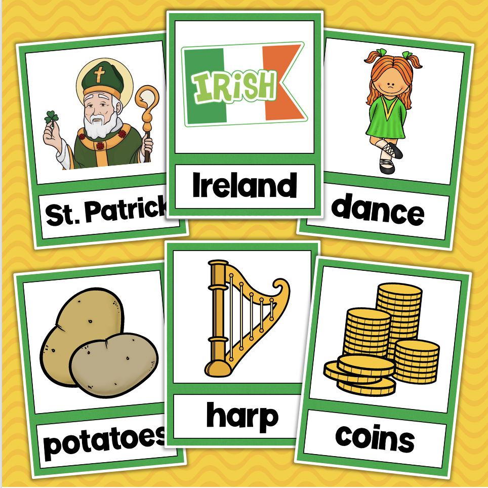 st patricks day vocabulary for kids