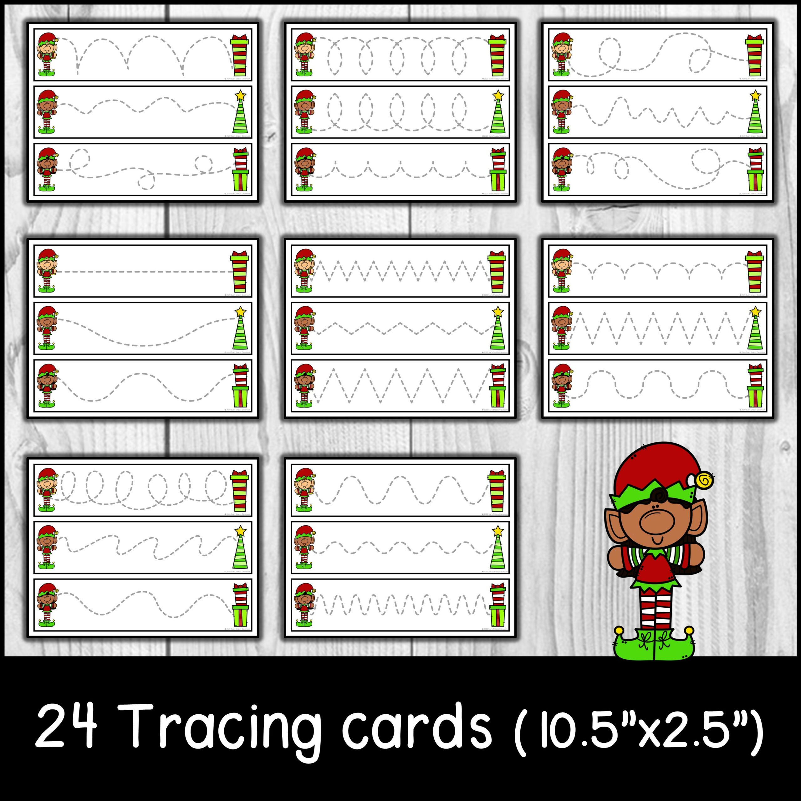 Christmas PreWriting Line Tracing Practice Fine Motor Skills Made