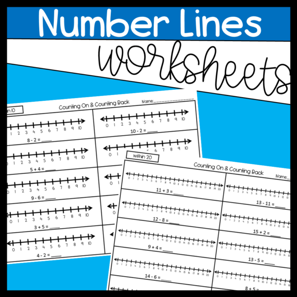 Counting On to Add and Counting Back to Subtract Using a Number Line ...