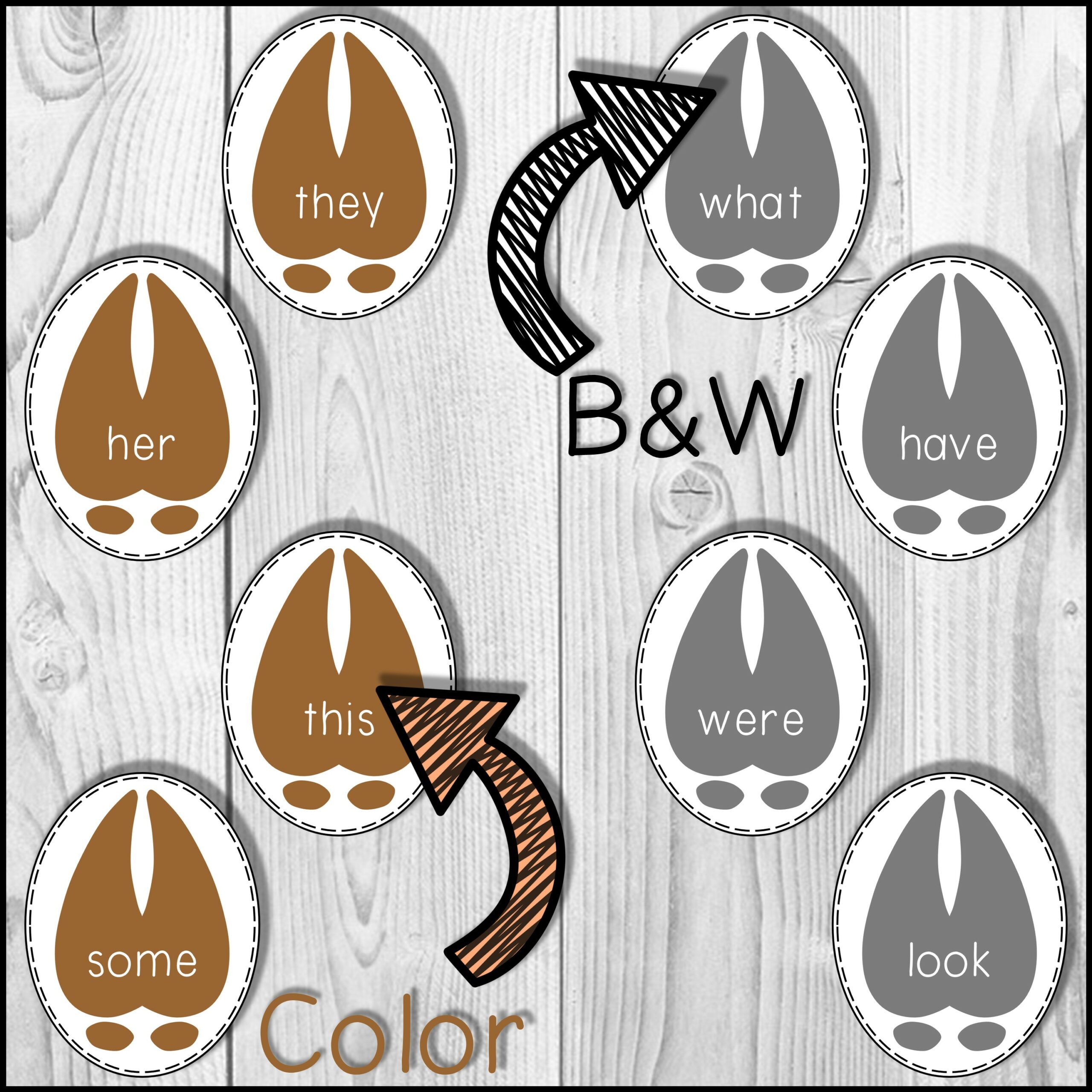 High Frequency Word Game | Reindeer Hooves | Literacy Center | Made By ...