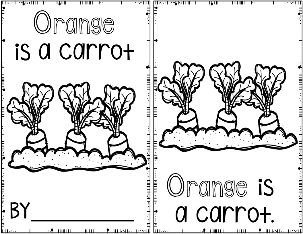 Orange is a Carrot {Pocket Chart Poem with Student Books} Made By