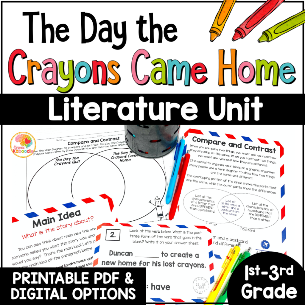 The Day the Crayons Came Home by Drew Daywalt Activities Made By Teachers
