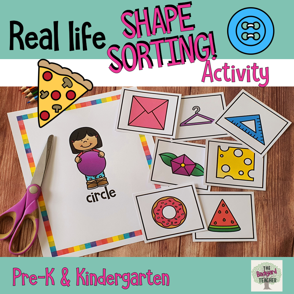 Real Life Shape Sorting Activity Pre K and Kindergarten Made By