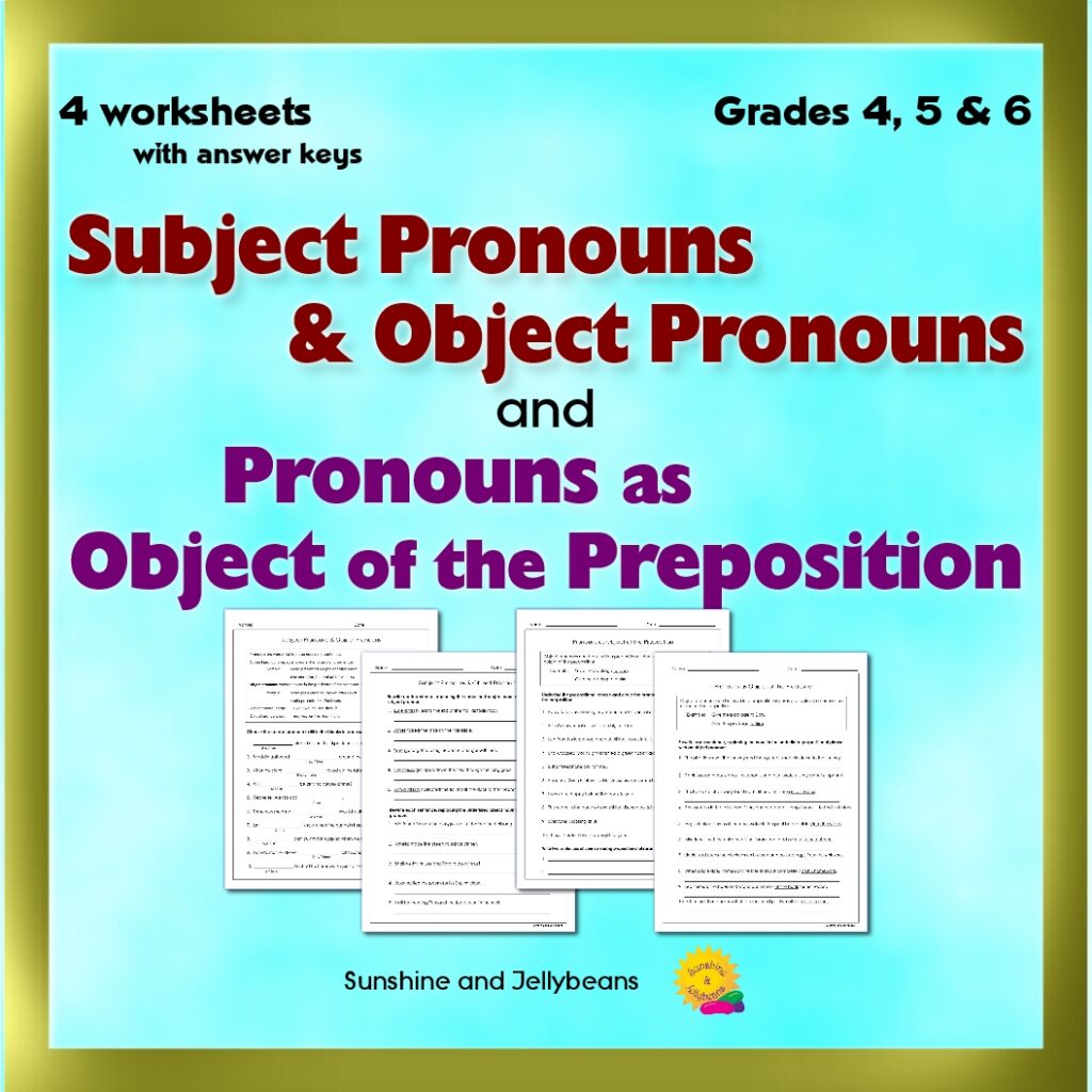 Pronoun BUNDLE- Subject Object Indefinite Relative etc- 20 worksheets ...