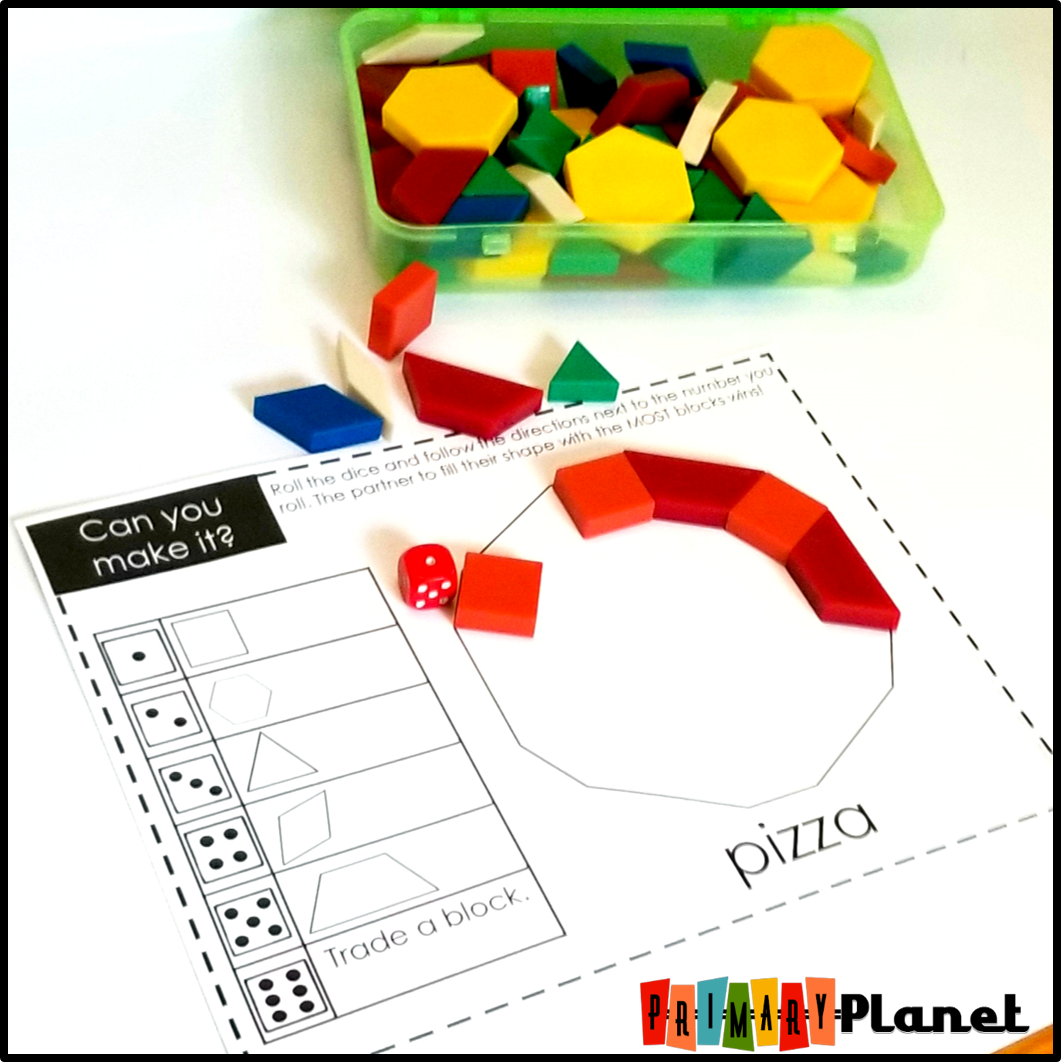 Math Games with Pattern Blocks - Junk Food Pattern Block Mats | Made By ...