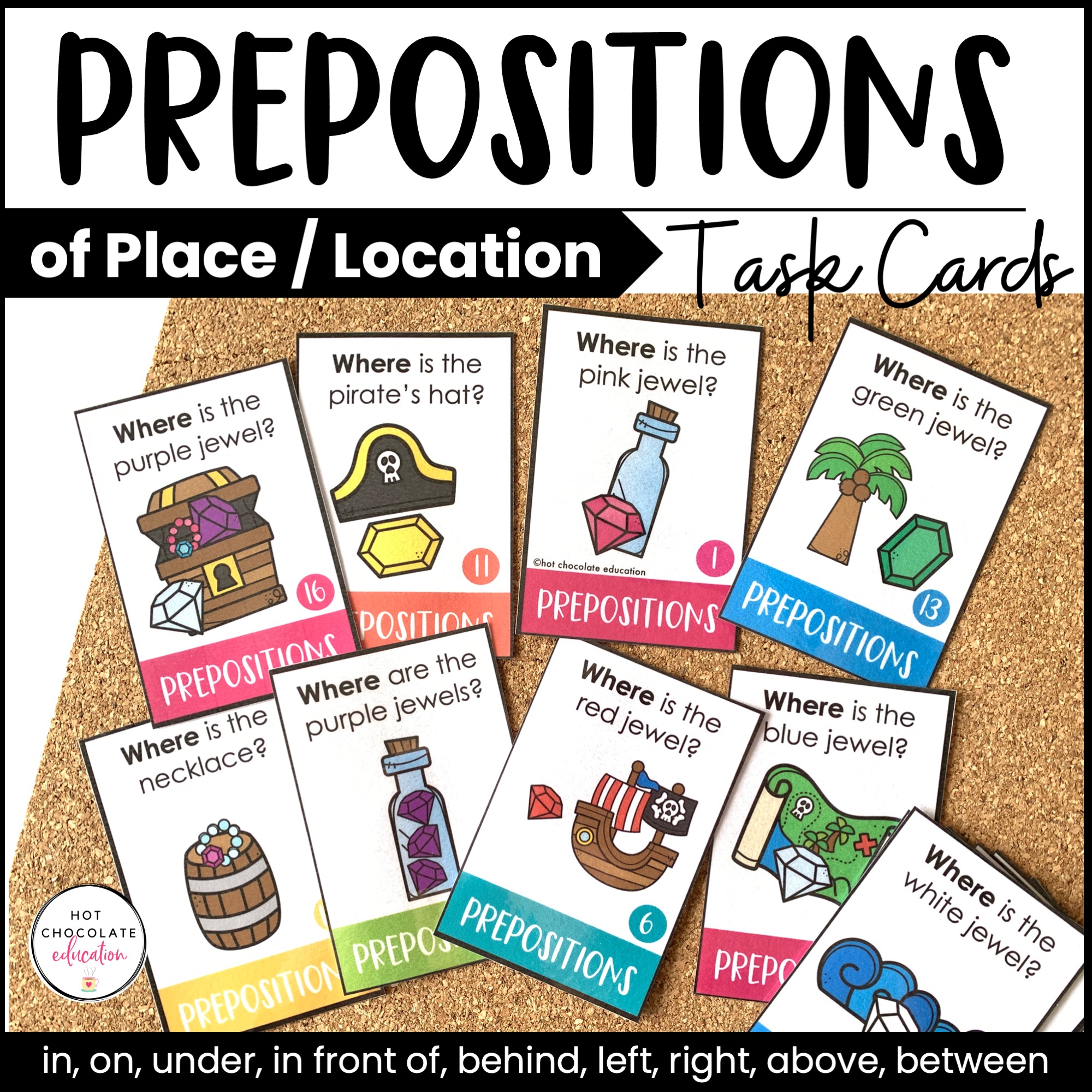 ESL Prepositions Of Place Task Card Activity Pirate Themed Made By 