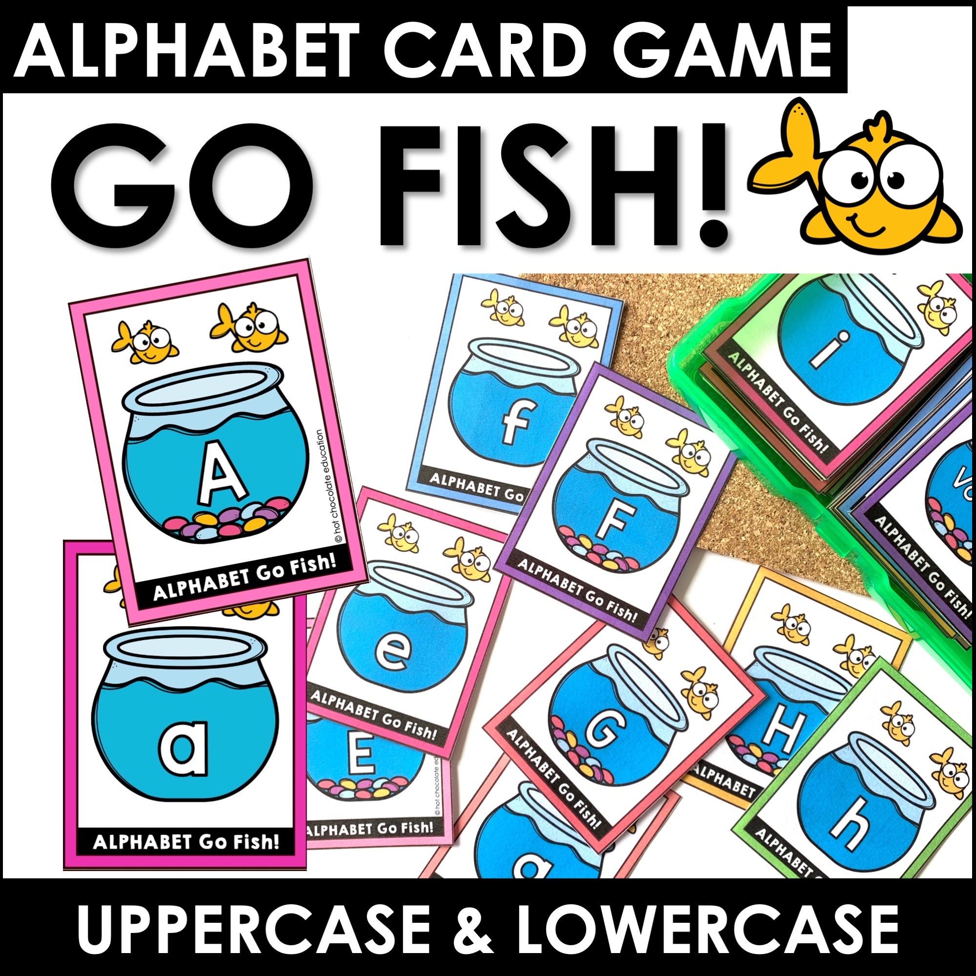 thumbnail image 2 of School Zone Flash Cards - Alphabet / Go Fish Alphabet Game Cards - Ages 4 And Up, Preschool To 2 of 12