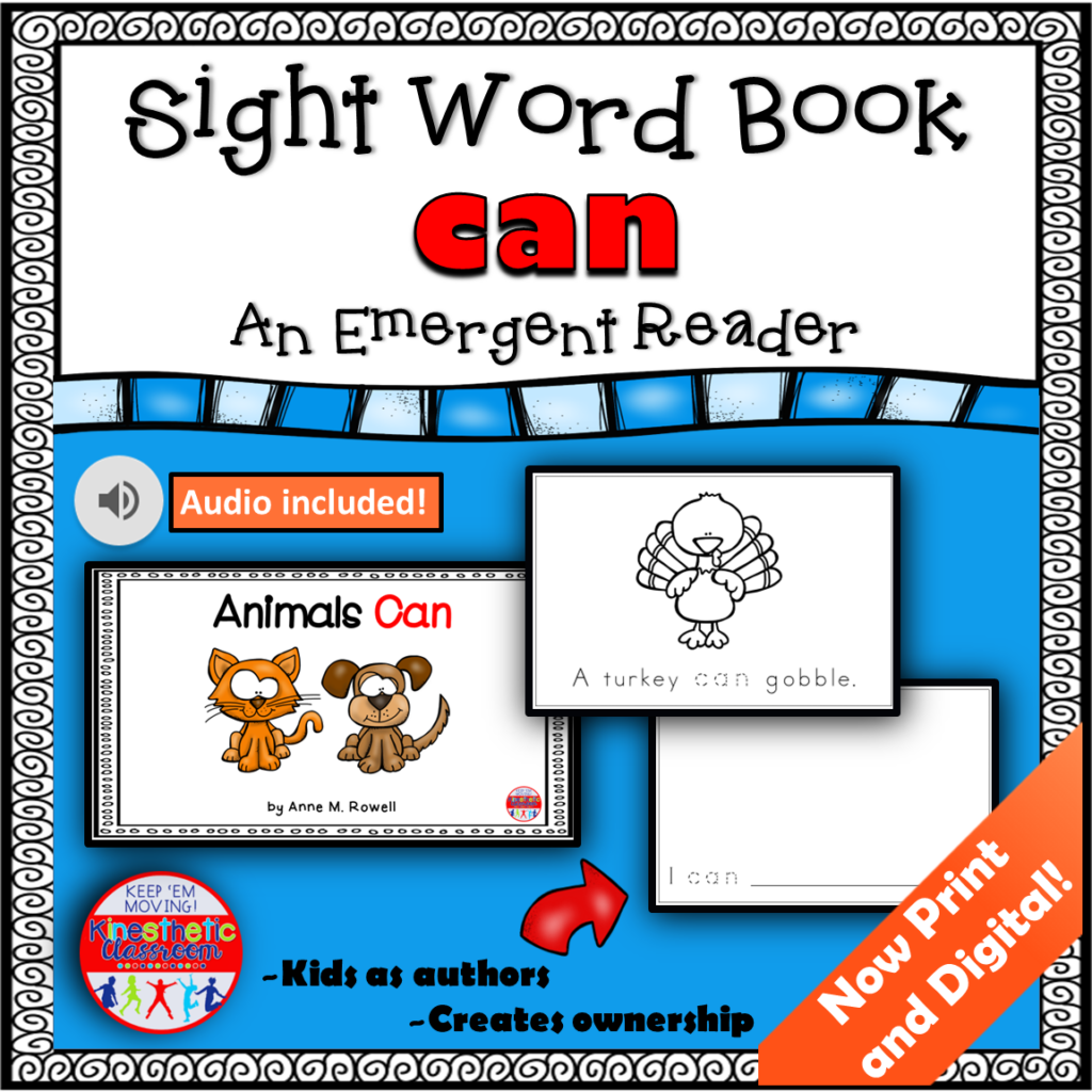 Sight Word Practice Book for the High Frequency Word CAN Print and ...