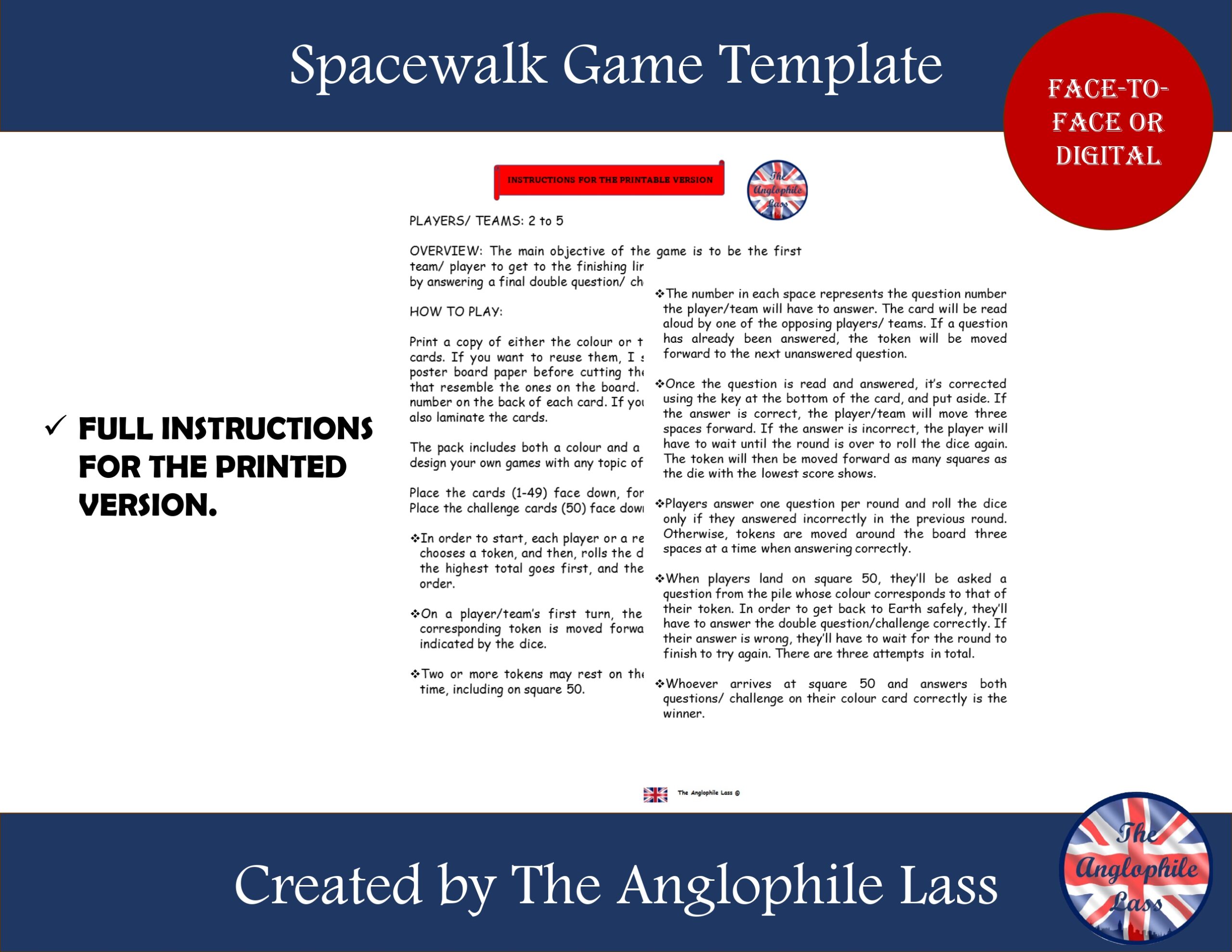 Blank board game template | Editable printable version (ALL SUBJECTS) |  Made By Teachers