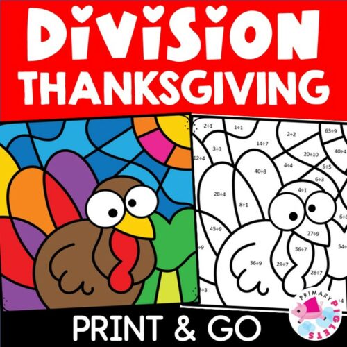 Thanksgiving Division Color By Number Made By Teachers
