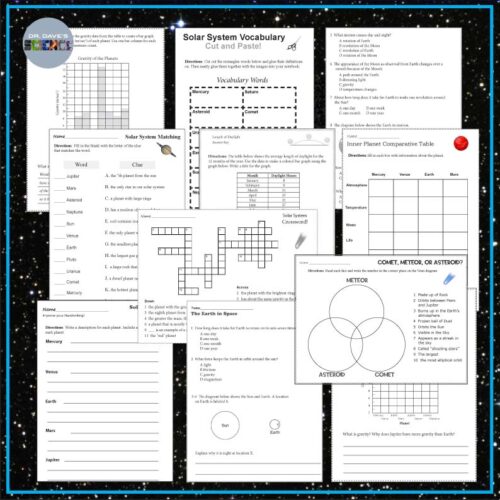 Solar System and Planets Worksheet Packet - Made By Teachers