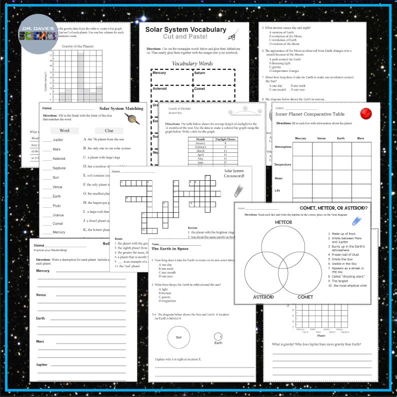 Solar System and Planets Worksheet Packet | Made By Teachers