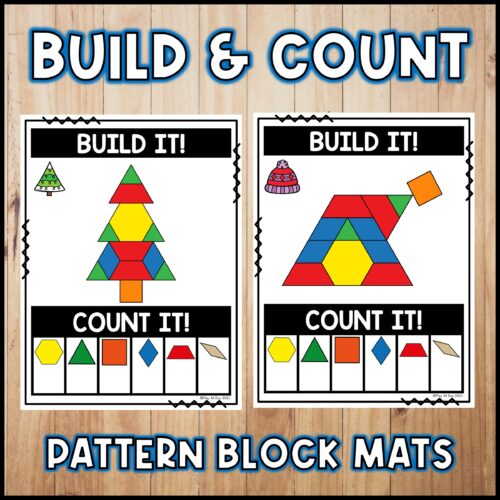 Winter Pattern Block Mats | 2D Shape Activity Mats - Made By Teachers