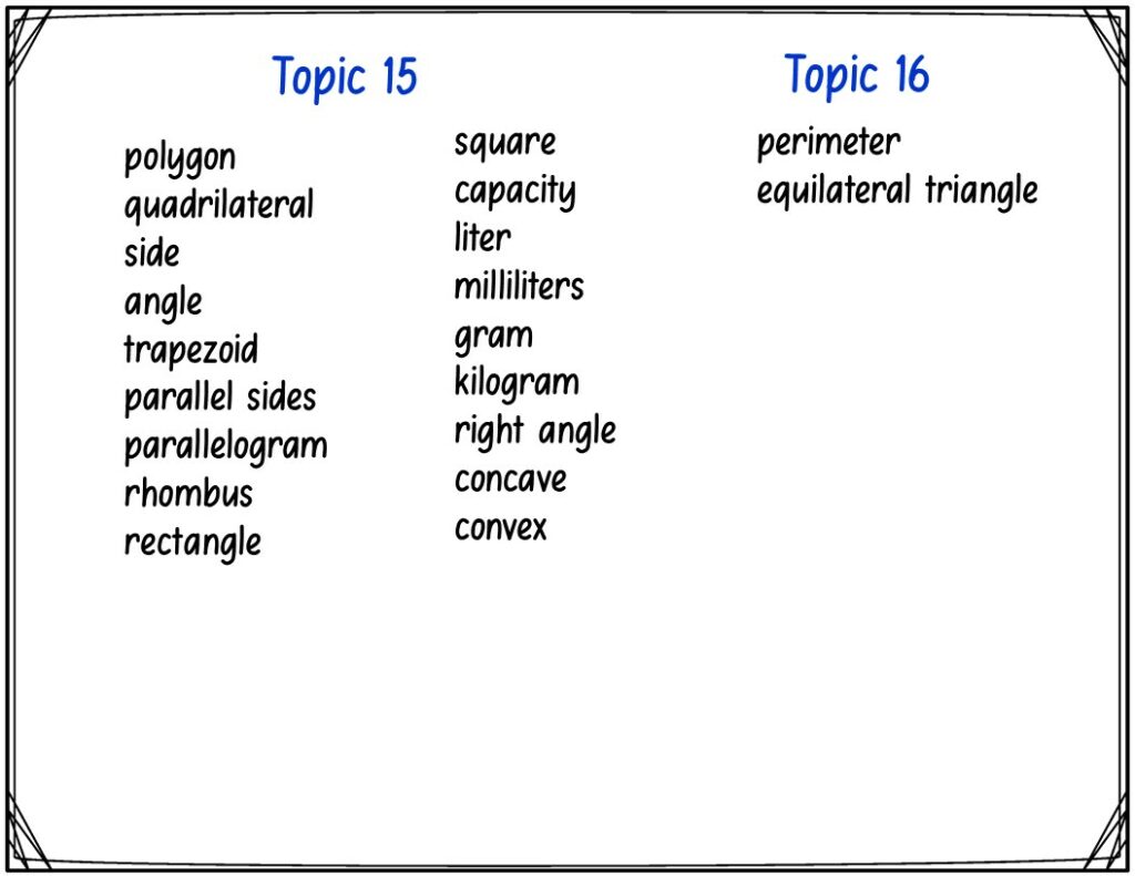 EnVisions 2 0 Math Vocabulary Cards For 3rd Grade Made By Teachers