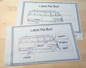 Label the Bus! Cut-and-Paste Printable | Made By Teachers