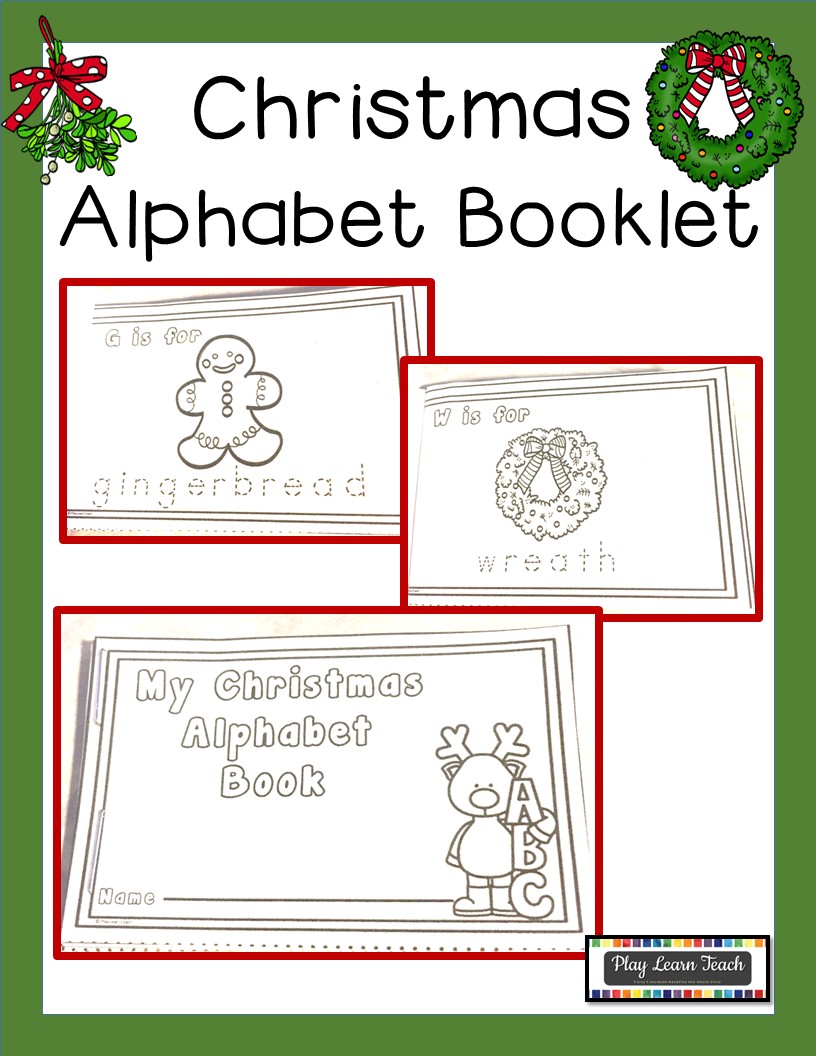 slide1 alphabet booklet christmas | madeteachers
