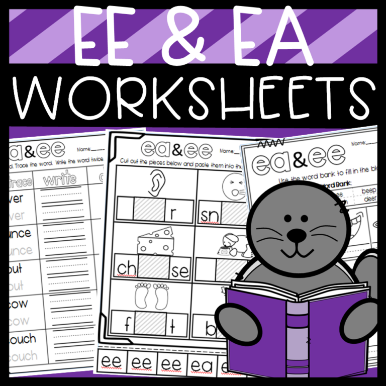 Ee and ea double vowel worksheets made by teachers