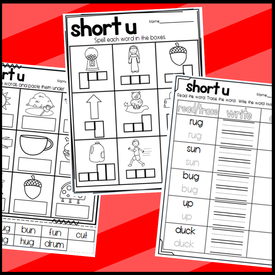 Short U Worksheets: Sorts, Cloze, Read and Draw, and More | Made By