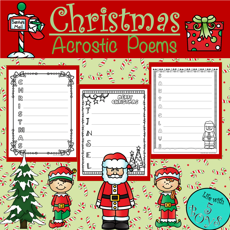 slide1 christmas acrostic poems | madeteachers