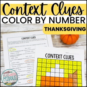 Thanksgiving Reading Comprehension Bundle Activities Middle School ...