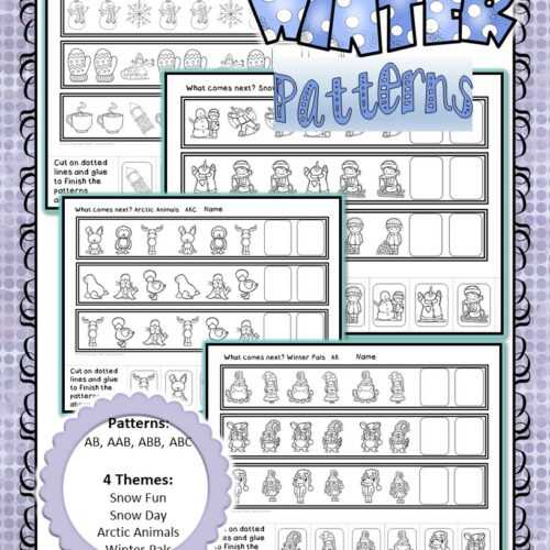 Winter Patterns | File Folder Activities | Worksheets | Made By Teachers