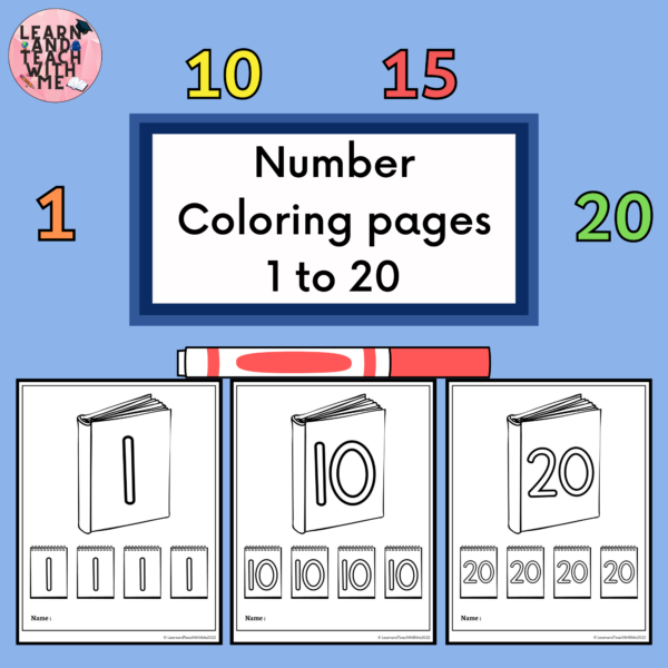 Number Coloring pages 1 to 20 - Made By Teachers