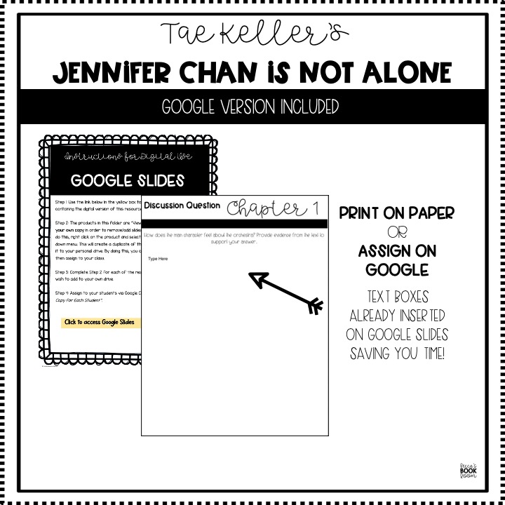 Jennifer Chan Is Not Alone - Comprehension & Discussion Questions ...