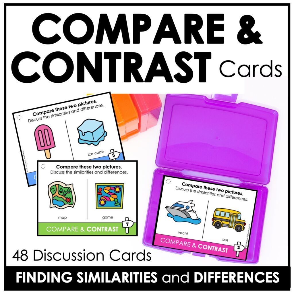 Compare and Contrast - ESL Speaking Cards - Finding Similarities ...