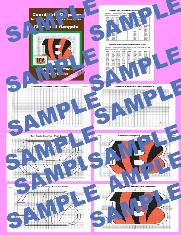 Super Bowl Coordinate Plane Graphing Picture: Cincinnati Bengals | Made ...