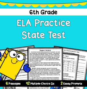 6th Grade ELA Practice State Test #3