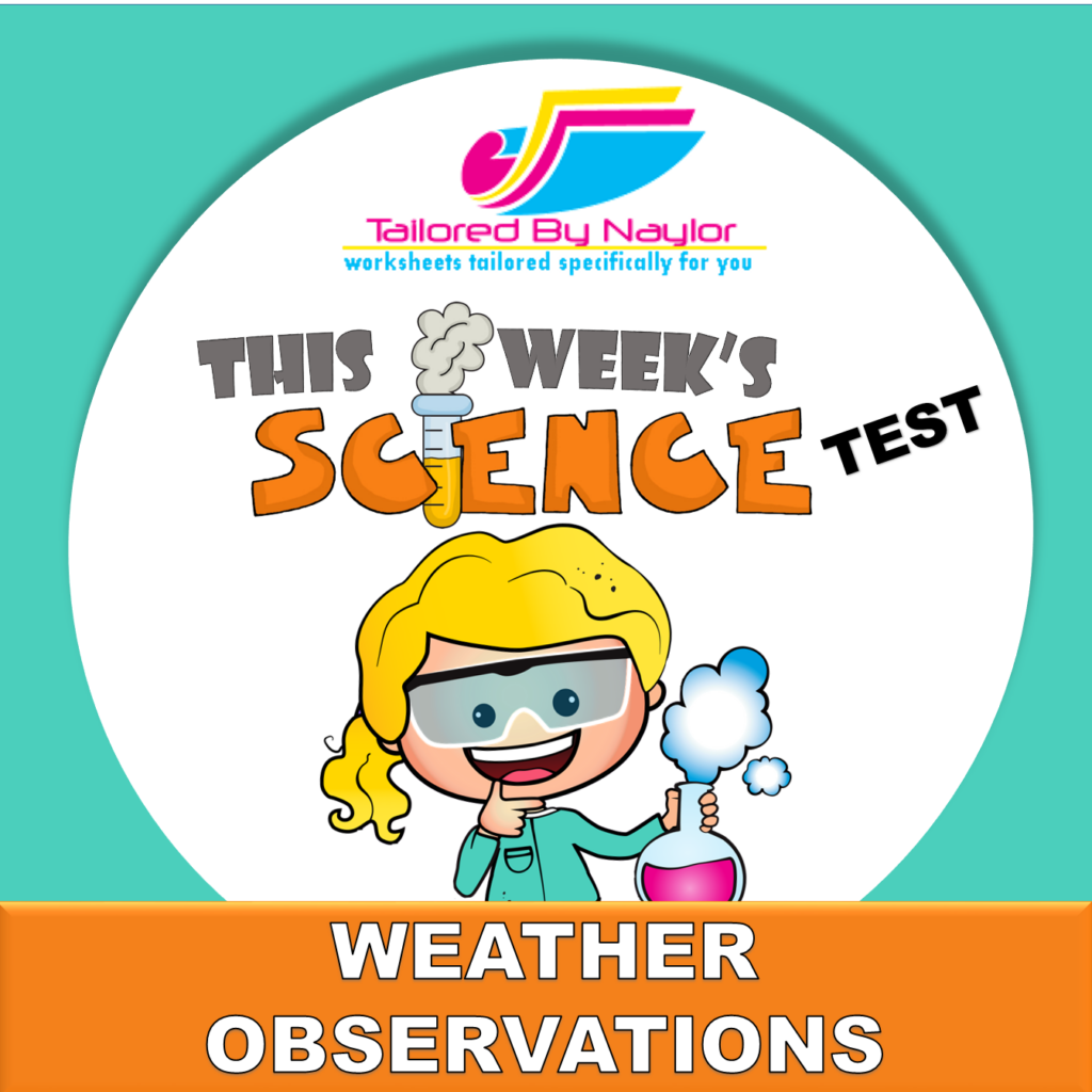 WEATHER OBSERVATIONS NGSS Science Test Made By Teachers