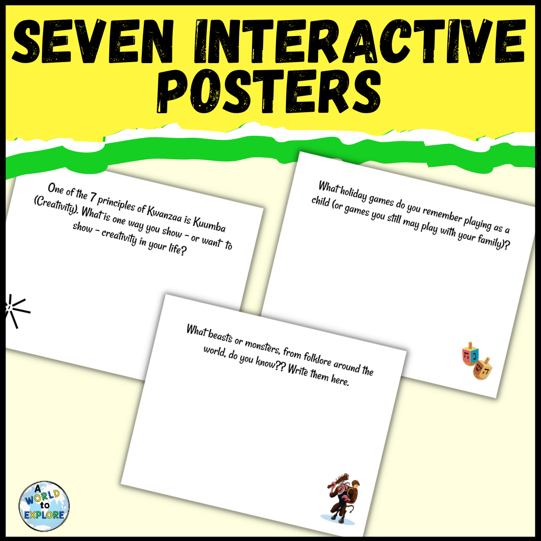 Winter Holidays Around the World Bulletin Board Set Gr 36 Made By