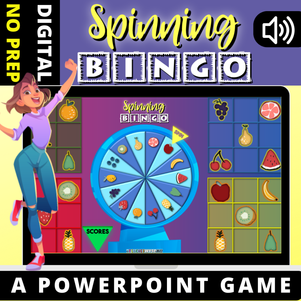 Spinning Bingo An Interactive PowerPoint No Prep Game for up to 4