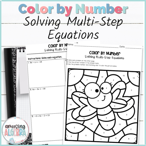Solving Multi Step Equations Coloring Activity | Made By Teachers