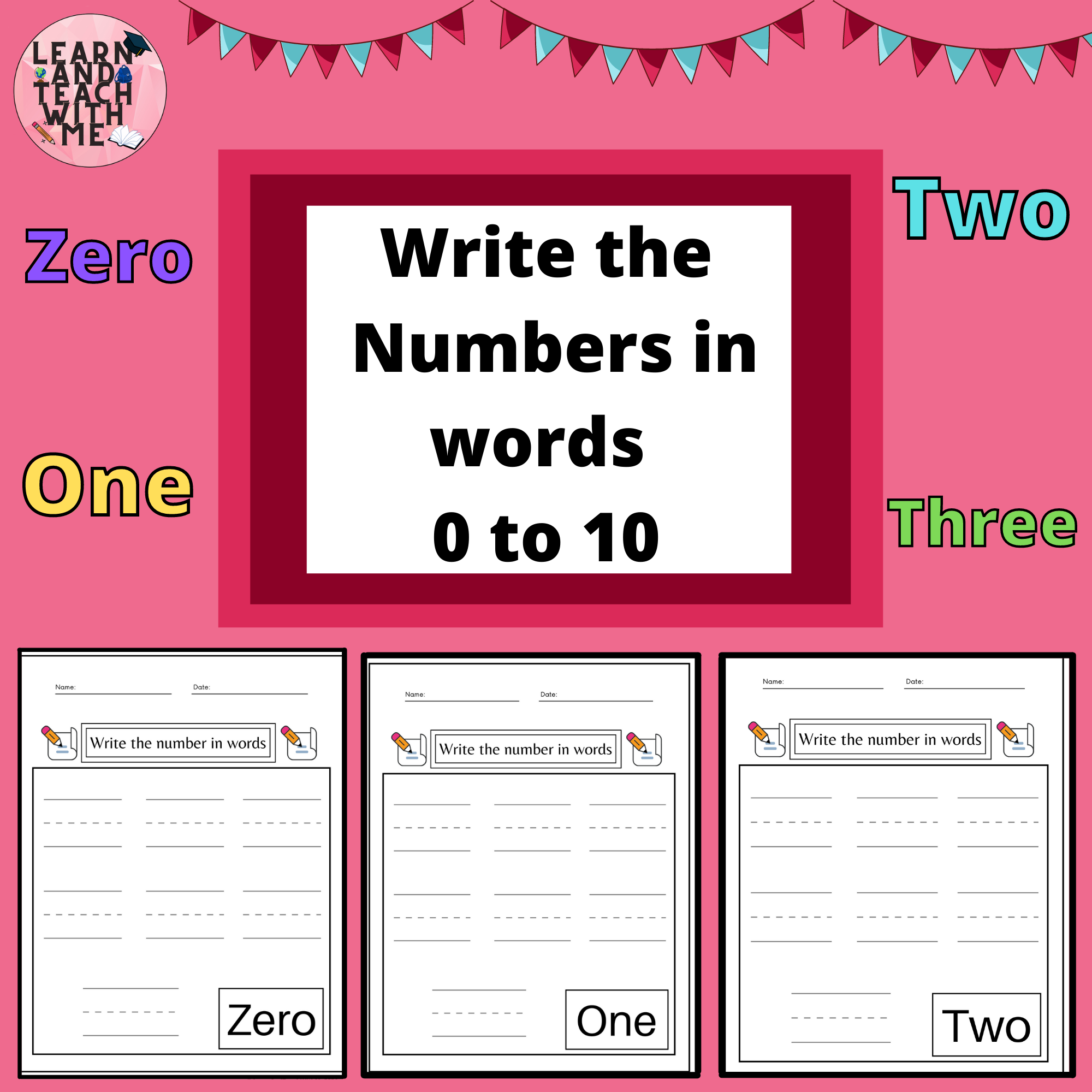 Number Word 0 10 Writing Worksheets Made By Teachers