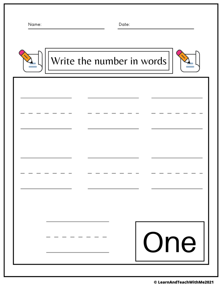 Number Word 010 Writing Worksheets Made By Teachers