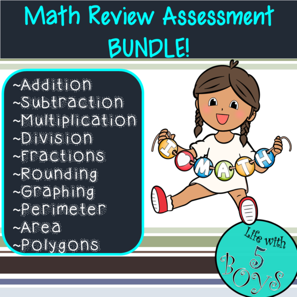 3rd Grade Math Review Assessments BUNDLE Made By Teachers