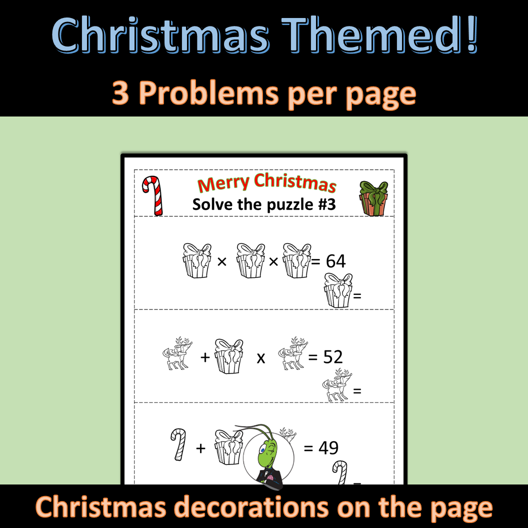 Christmas Logic Puzzles | Algebra 1 | Made By Teachers