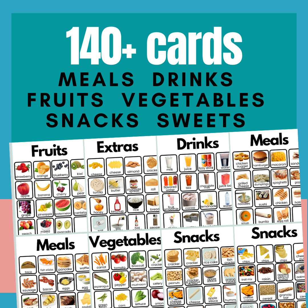 Food Picture Cards for Requesting Toddler Preschool Special Education ...