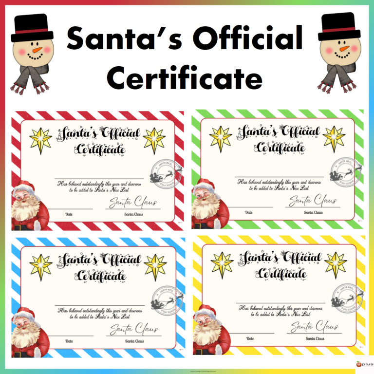 Santa's Official Nice List Christmas Certificate - Made By Teachers