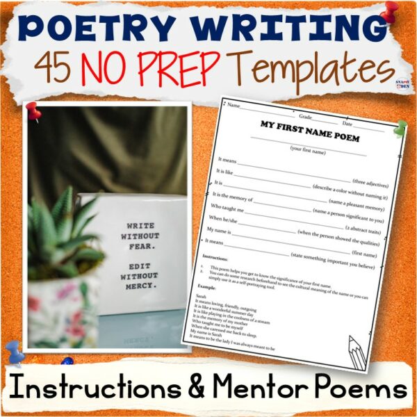 Poetry Writing Activities How To Write A Poem Prompts For Middle
