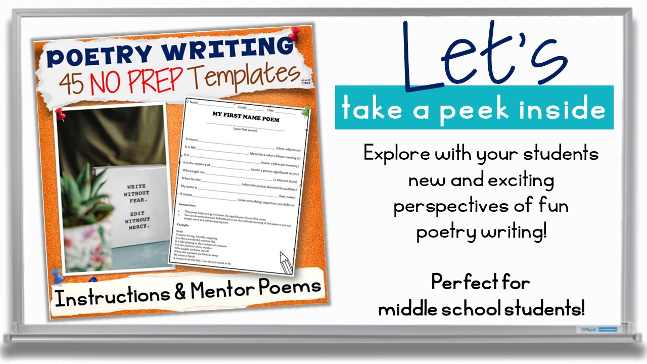 Poetry Writing Activities How To Write A Poem Prompts For Middle