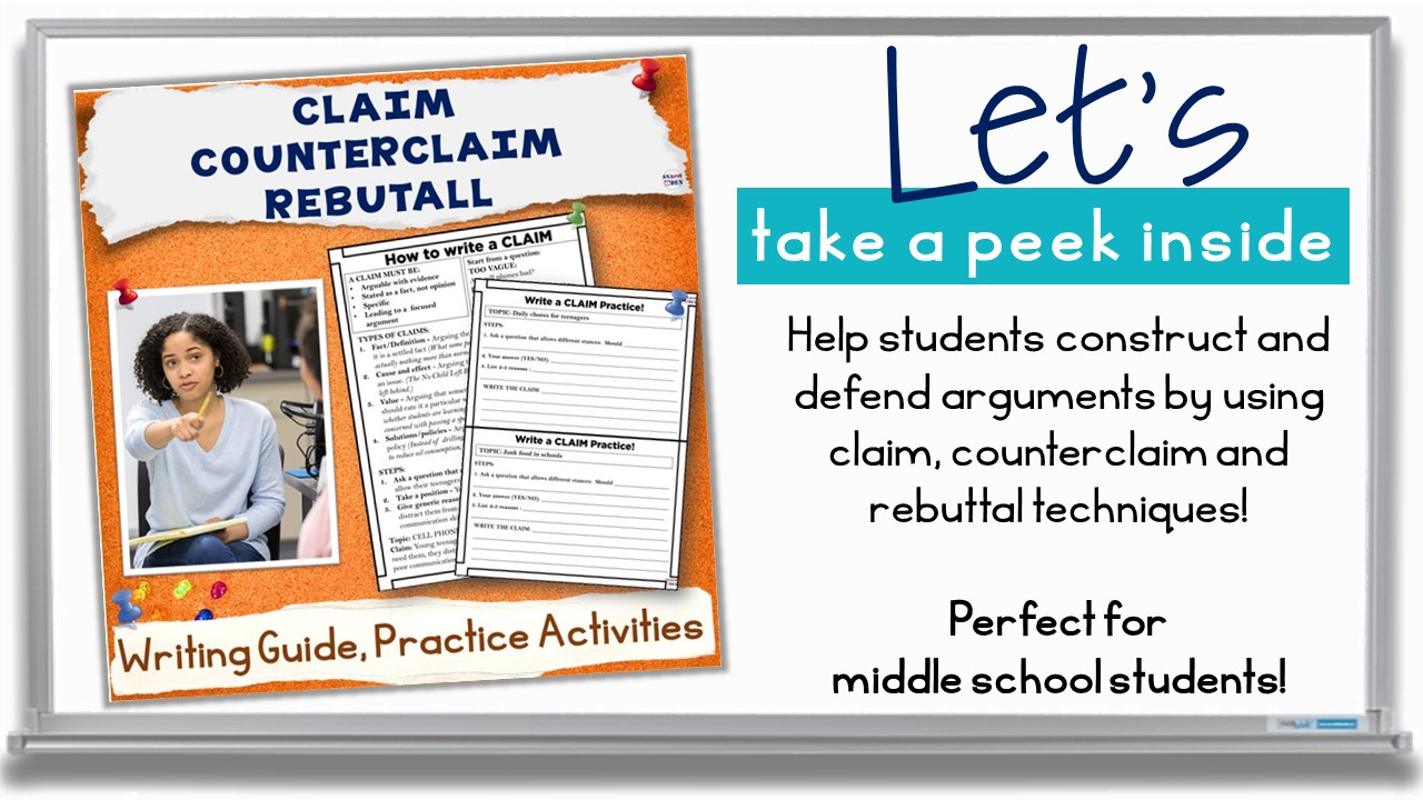 Claim Counterclaim Rebuttal Paragraph Writing Guide With Practice